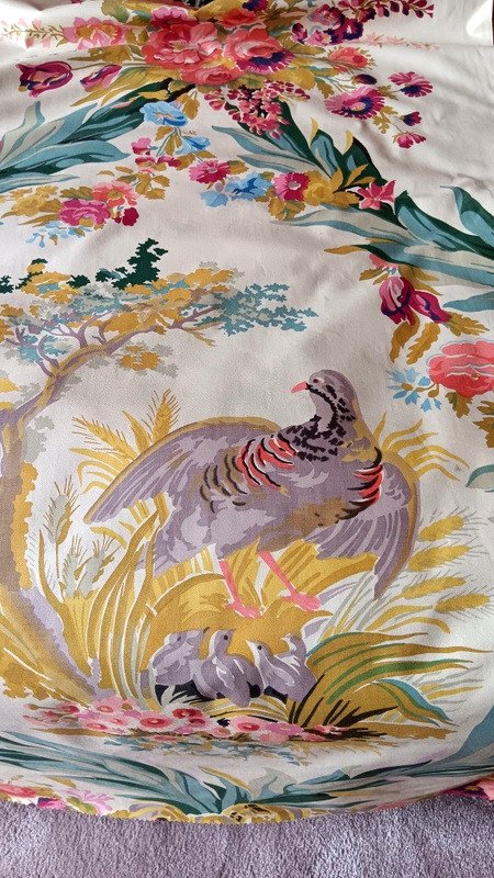 Yardage Coupon Of Percale Fabric Of The Queen At The Château De Fontainebleau-photo-5