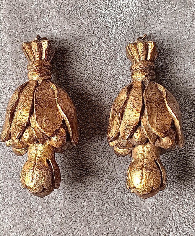 Paire d'Ornements d'Ameublement En Forme De Grenade Décoration d'Embrases d'Embrasses-photo-2