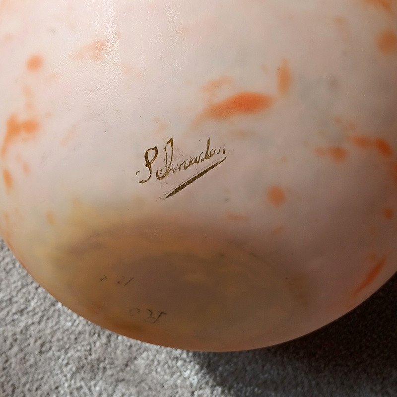 Charles Schneider Boule Vase Art Deco Period Circa 1925 -photo-2