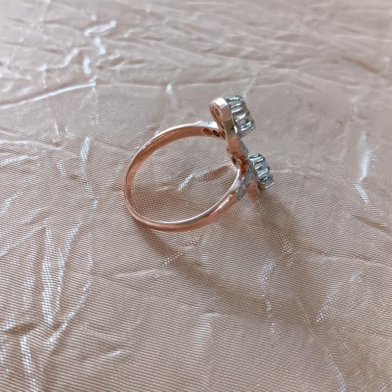 Ravissante Bague Toi Et Moi En Or 18 carats Et Diamants-photo-3