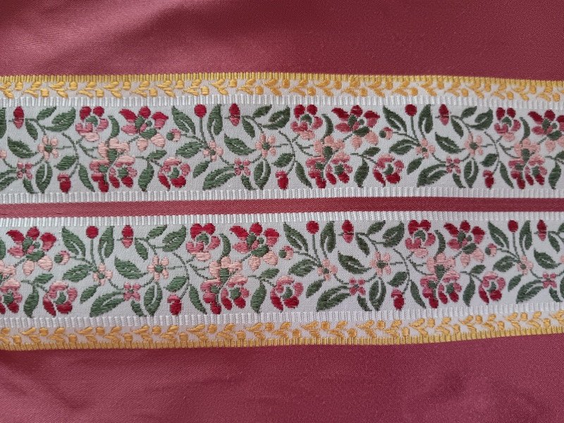 Beau Métrage Coupon étoffe tissu De Soie Jacquard à Rayures De Style Louis XVI-photo-4