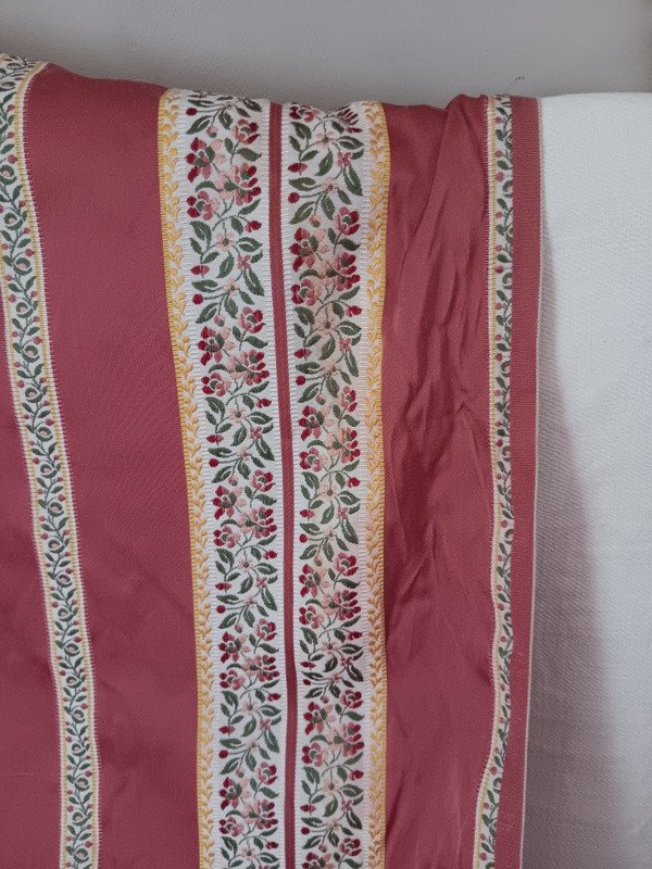 Beau Métrage Coupon étoffe tissu De Soie Jacquard à Rayures De Style Louis XVI-photo-6