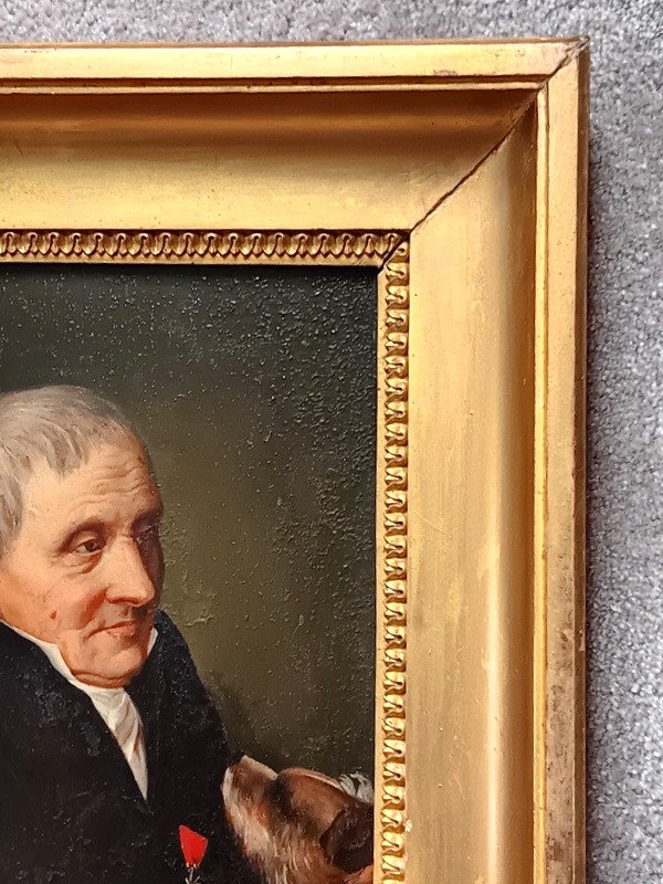 J B Bonjour Tableau Suisse Portrait De Monsieur Fégely d'Onnens Arborant l'Ordre De Saint Louis-photo-5