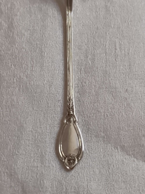 Louche Cuillère à Moutarde Décor De Médaillon En Argent Massif Style Louis XVI-photo-4