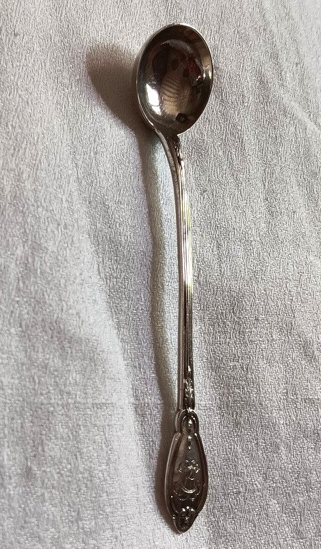 Louche Cuillère à Moutarde Décor De Médaillon En Argent Massif Style Louis XVI
