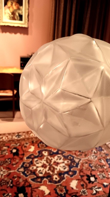 Art Deco Ball Chandelier Ceiling Degué Light Pendant Lamp Circa 1930 -photo-5