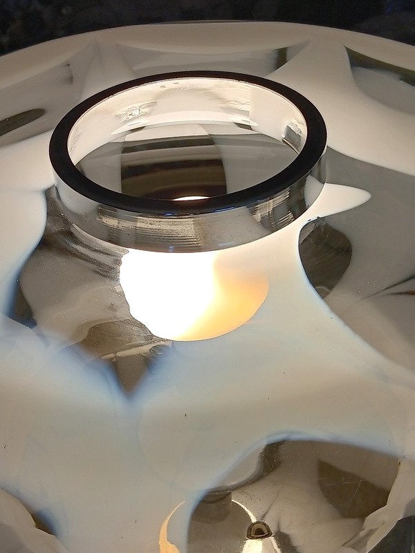 Toni Zuccheri (1936 - 2008) Impressive Lamp In Blown Glass Venini Murano Mazzega-photo-2