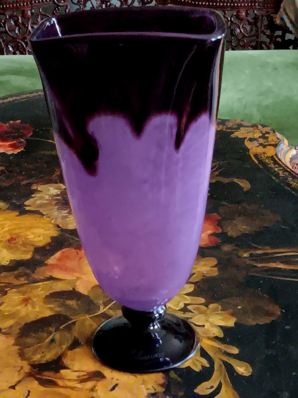 Charles Schneider Jade Vase Art Deco Period 1922 - 1924-photo-2