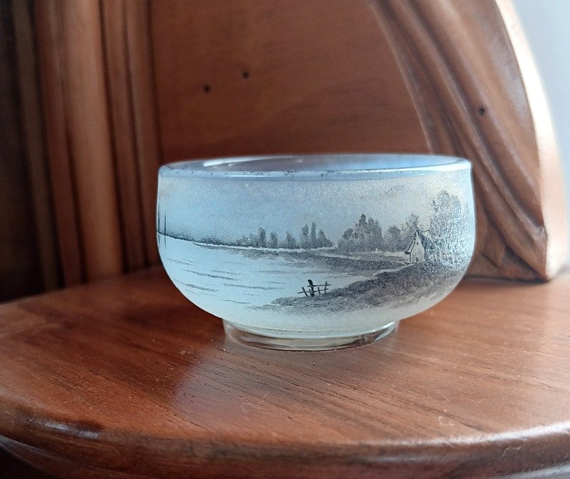 Daum Nancy Miniature With Treed Lake Landscape-photo-1