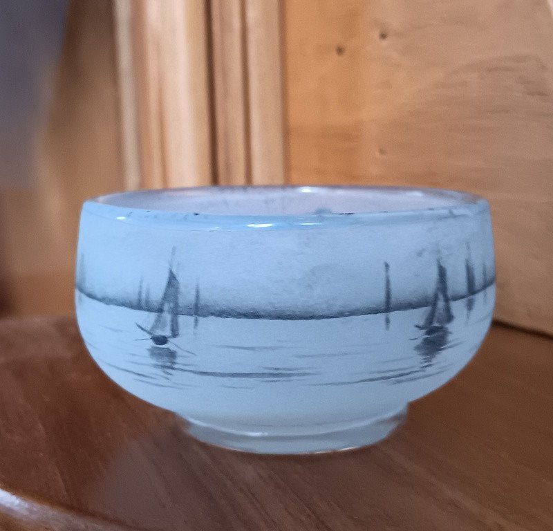 Daum Nancy Miniature With Treed Lake Landscape-photo-5