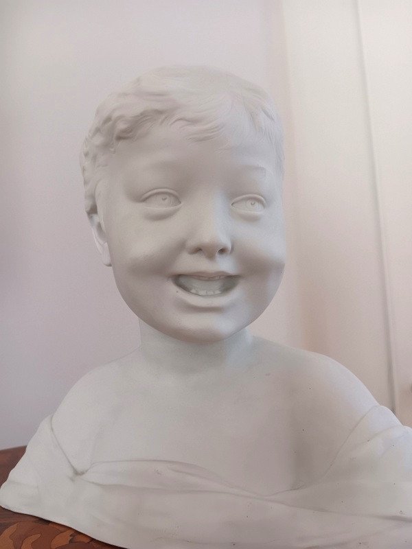 Charming Biscuit Porcelain Child Bust-photo-4