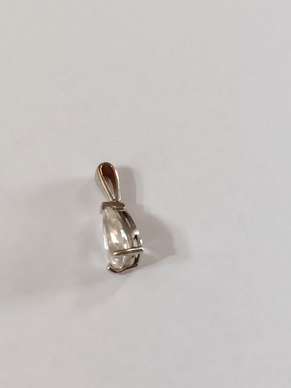 Pendentif Diamant Taille Poire 1, 02 Carat Et Sa Chaîne En Or 18 Carats-photo-6