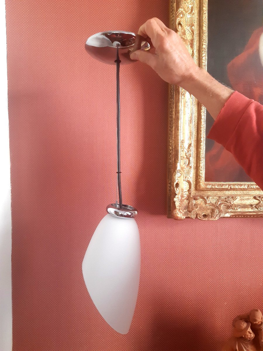 Beautiful Set Of Italian Ceiling Lights Veart Artémide Model "arpasia" Murano Glass