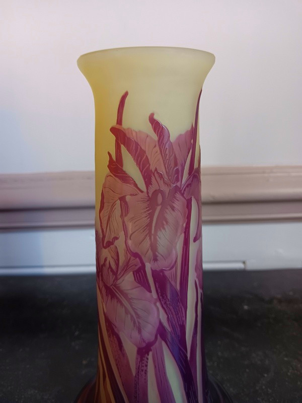 Emile Gallé Art Nouveau Irise Vase -photo-2