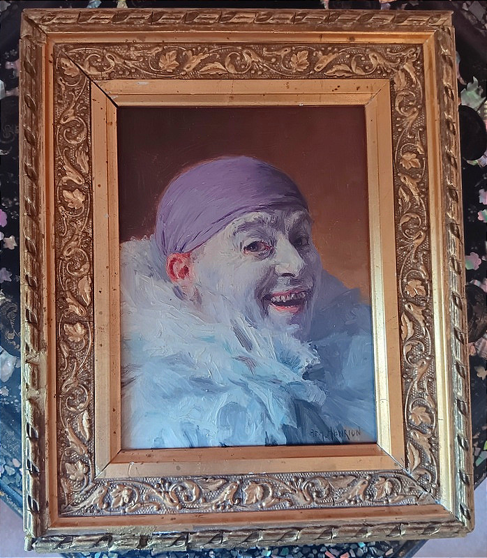 Armand Henrion (1875-1958)  Autoportrait En Clown Blanc-photo-2