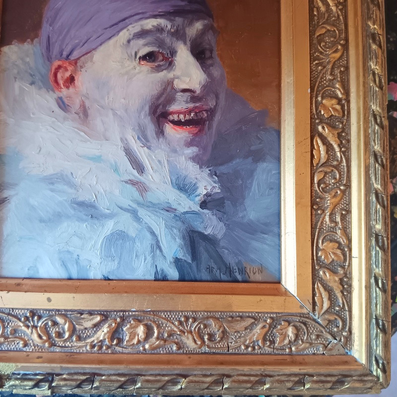Armand Henrion (1875-1958)  Autoportrait En Clown Blanc-photo-1