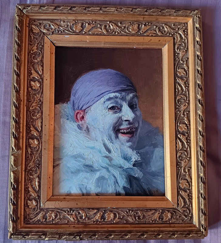 Armand Henrion (1875-1958)  Autoportrait En Clown Blanc-photo-3