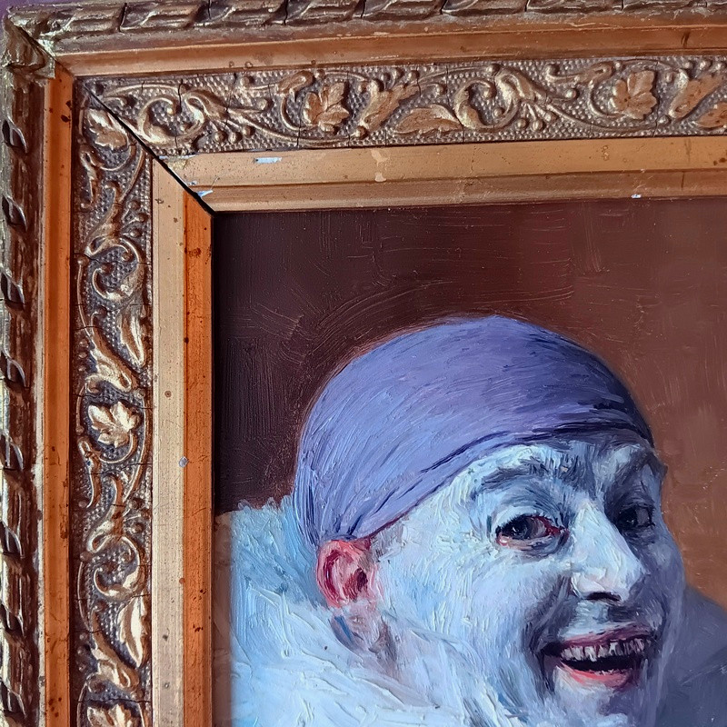 Armand Henrion (1875-1958)  Autoportrait En Clown Blanc-photo-5