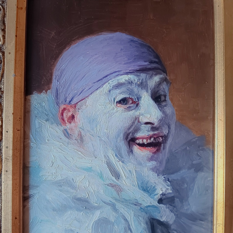 Armand Henrion (1875-1958)  Autoportrait En Clown Blanc-photo-7