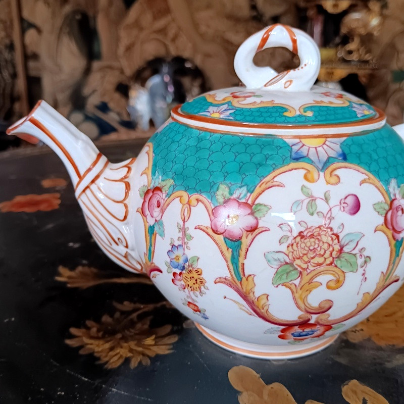 Sarreguemines Teapot Minton Green Decor-photo-3