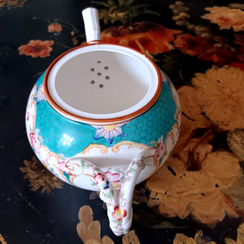 Sarreguemines Teapot Minton Green Decor-photo-2
