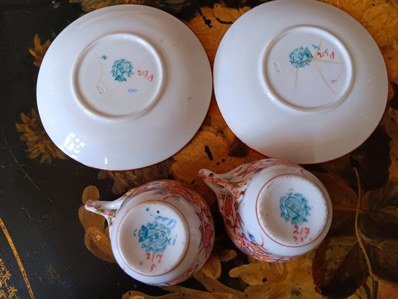 Ensemble De Tasses Et Sous-tasses Sarreguemines Décor Minton-photo-4