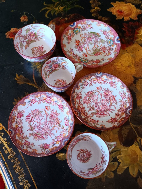 Ensemble De Tasses Et Sous-tasses Sarreguemines Décor Minton-photo-1