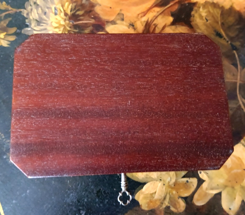 Ravissant Coffret à Bijoux Marqueté En Loupe Et Bois De Rose Boite En Marqueterie-photo-3