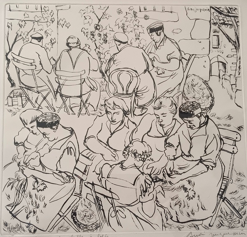 André Jacquemin (1904 - 1992) Engraving The Poultry Pluckers At Polignac Le Puy-en-velay-photo-2