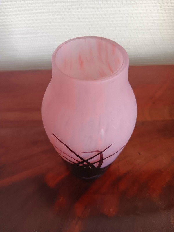 André Delatte (1887-1953) Vase Art Nouveau Art Déco à Décor Aquatique -photo-6