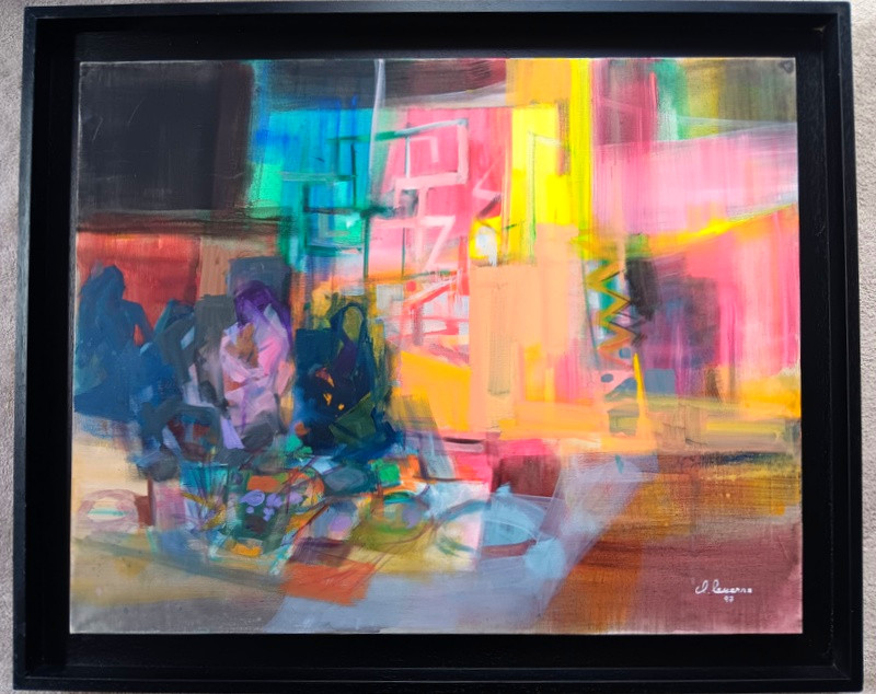 CLAUDE LASSERRE (1921-2012) Marché mexicain