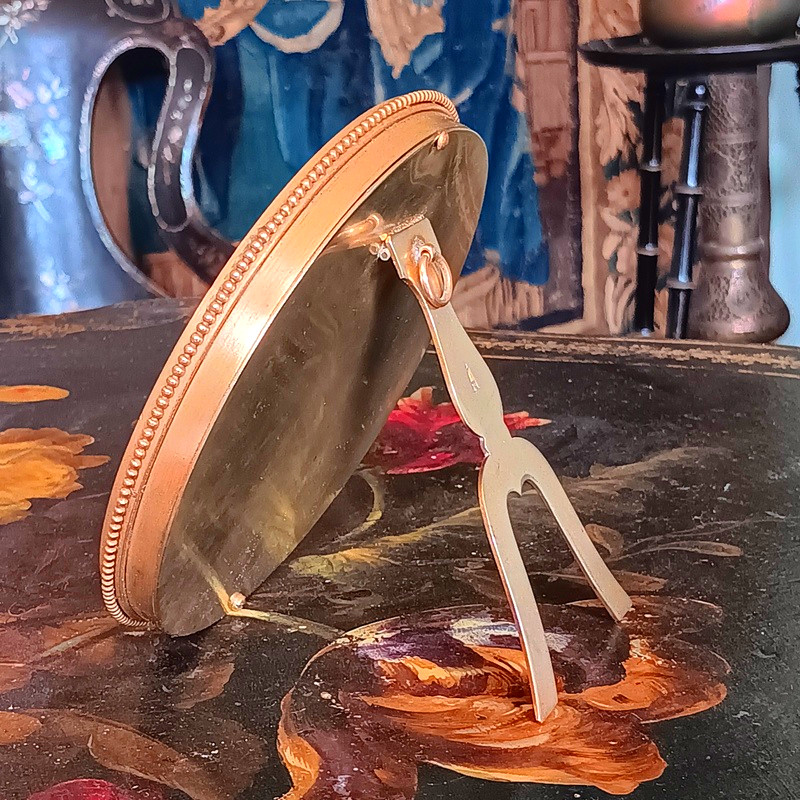  Cadre porte -  photo à Décor De rais de cœur et de perles en bronze Doré Art nouveau-photo-2