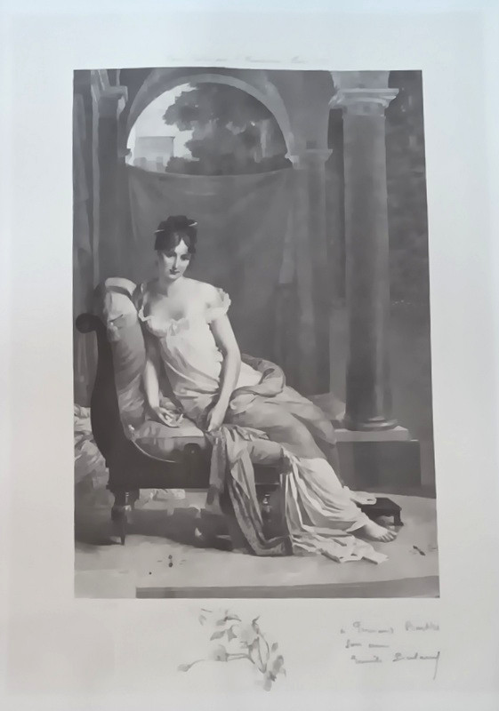 Gravure Madame Récamier d'après le Baron Gérard Hautecoeur graveur-photo-2