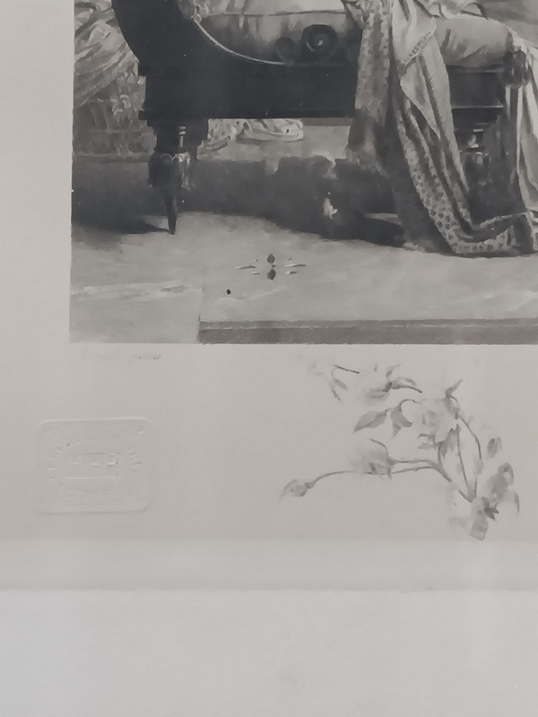 Gravure Madame Récamier d'après le Baron Gérard Hautecoeur graveur-photo-6