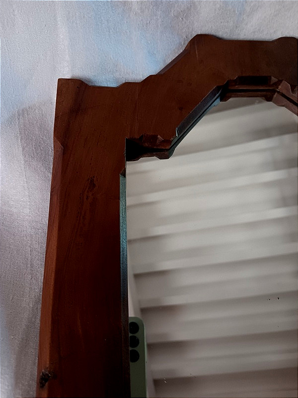 Petite glace miroir en bois à fronton-photo-3