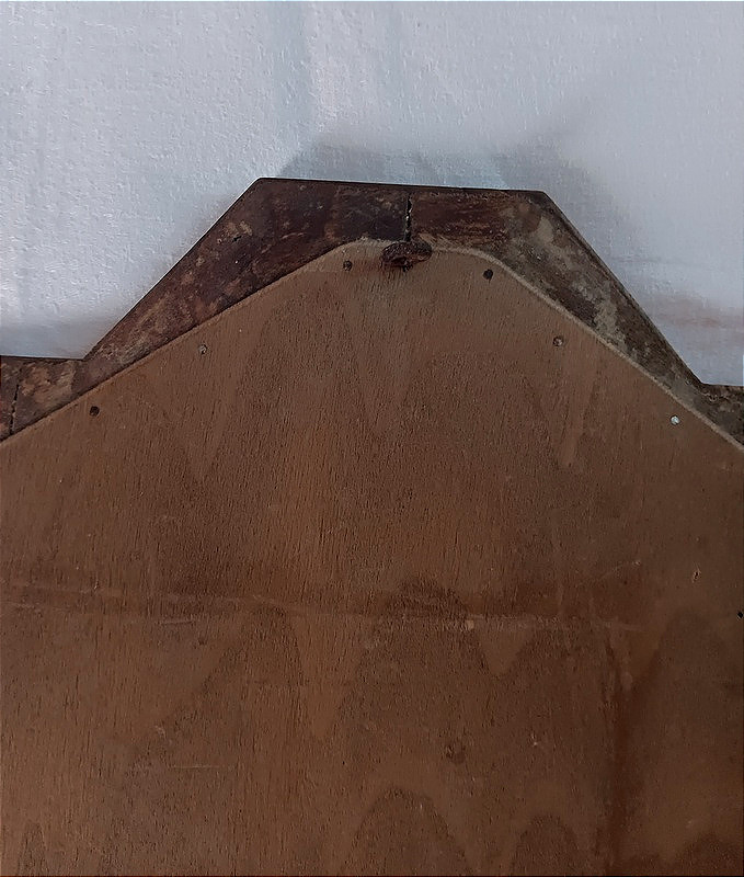 Petite glace miroir en bois à fronton-photo-3