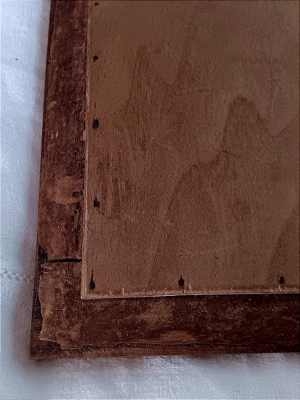 Petite glace miroir en bois à fronton-photo-4