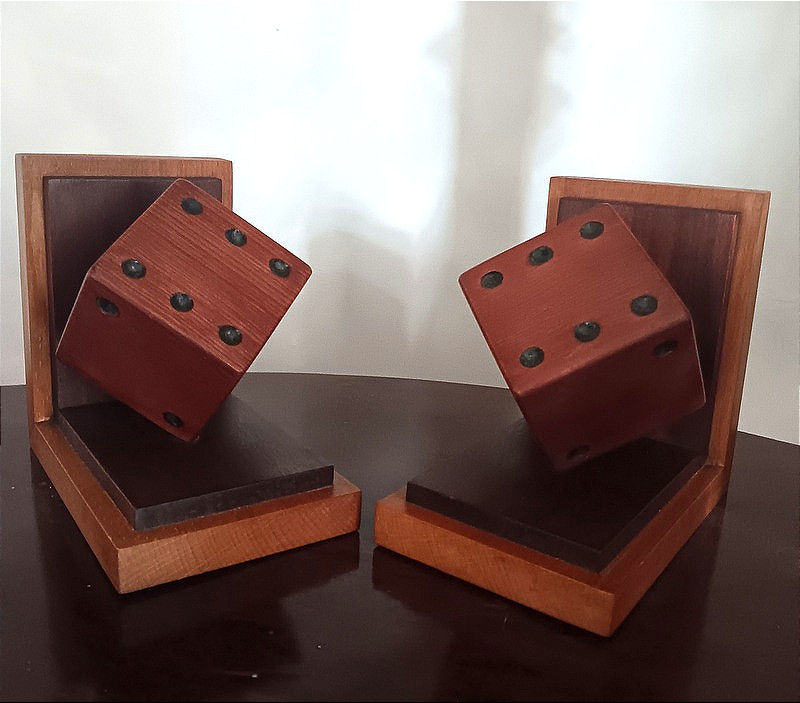 Important serre-livres Art déco 1930 en bois palissandre ébène de macassar hêtre serre livre