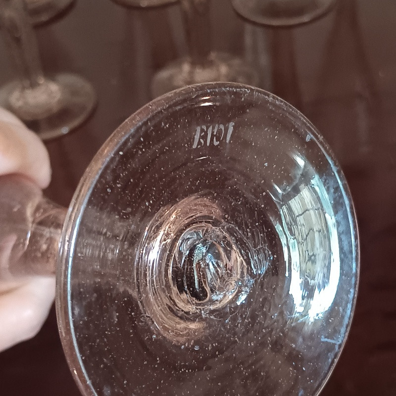 10 grands verres de table de Biot signés-photo-7