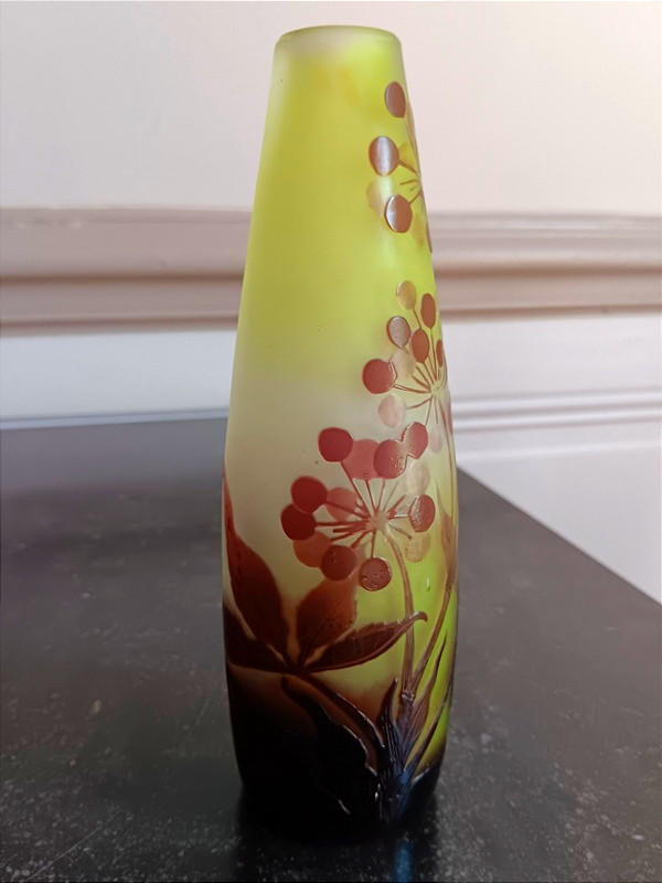 Gallé Art Nouveau Vase With Umbels-photo-2