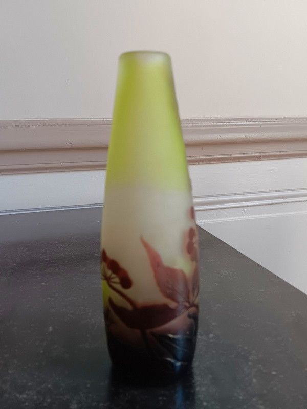 Gallé Art Nouveau Vase With Umbels-photo-3