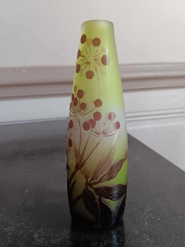 Gallé Art Nouveau Vase With Umbels-photo-1