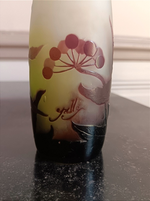 Gallé Art Nouveau Vase With Umbels-photo-2
