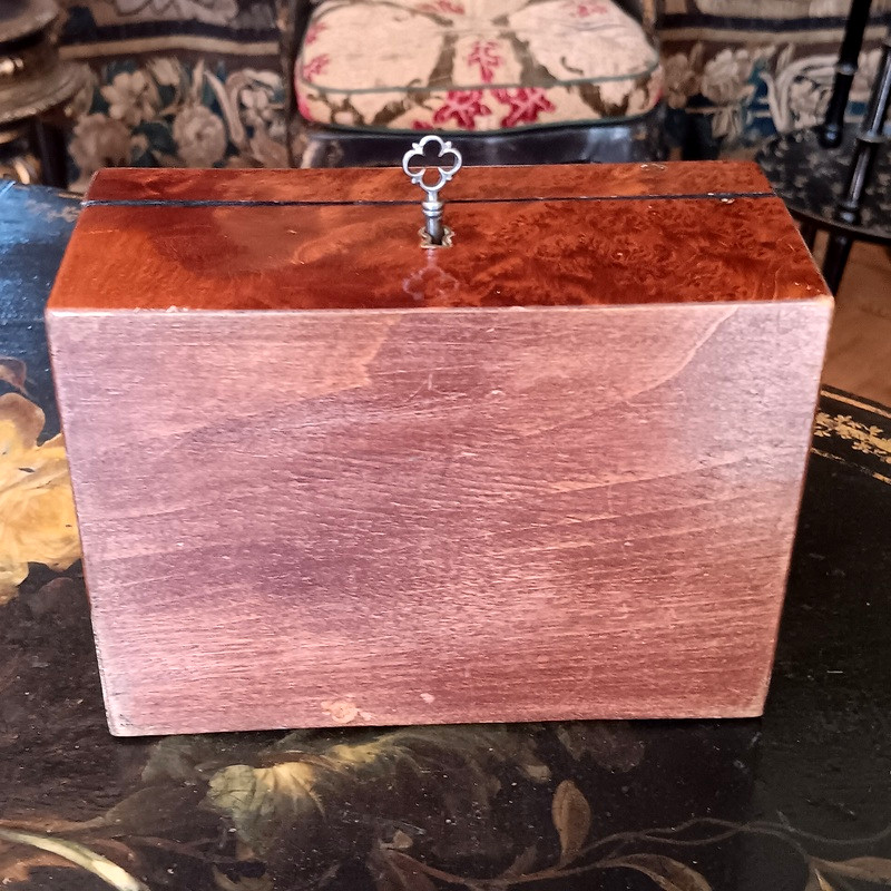 Burl And Rosewood Jewelry Box Marquetry Box -photo-6