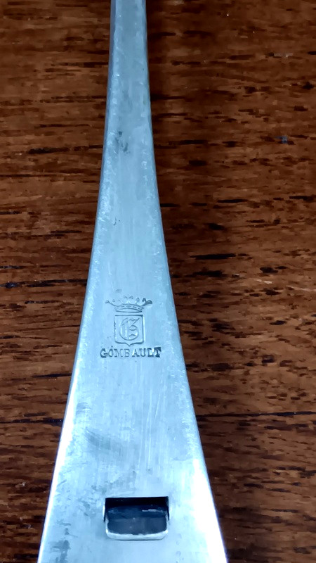 Rare Christofle Orfèvrerie Gombault Hallmarked Juice Or Sauce Plunger Spoon -photo-2
