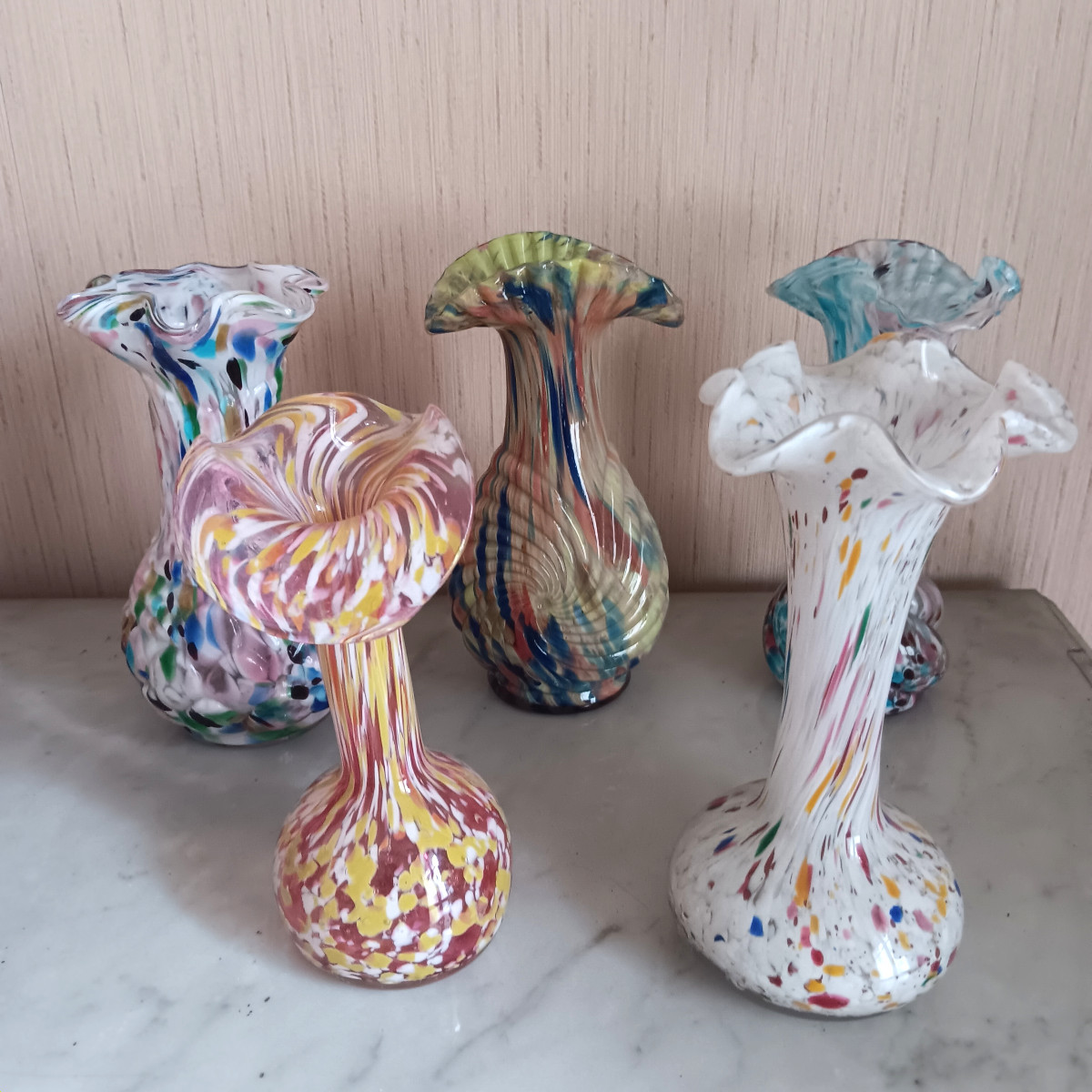 Bel ensemble de vases de Clichy production Legras-photo-2