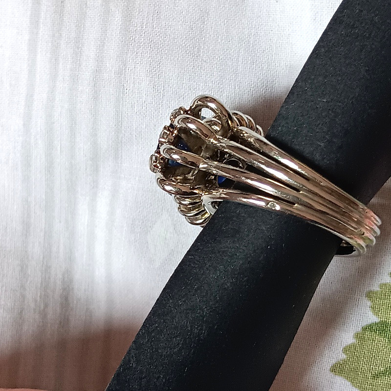 Important Modernist Gold Sapphire And Diamond Ring From The Art Deco Period, 1930-1940 -photo-3