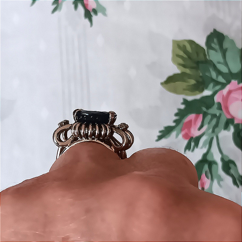 Important Modernist Gold Sapphire And Diamond Ring From The Art Deco Period, 1930-1940 -photo-4