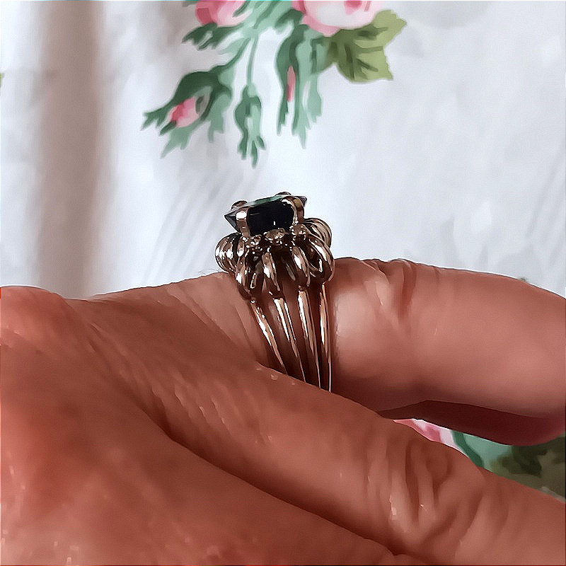 Important Modernist Gold Sapphire And Diamond Ring From The Art Deco Period, 1930-1940 -photo-5