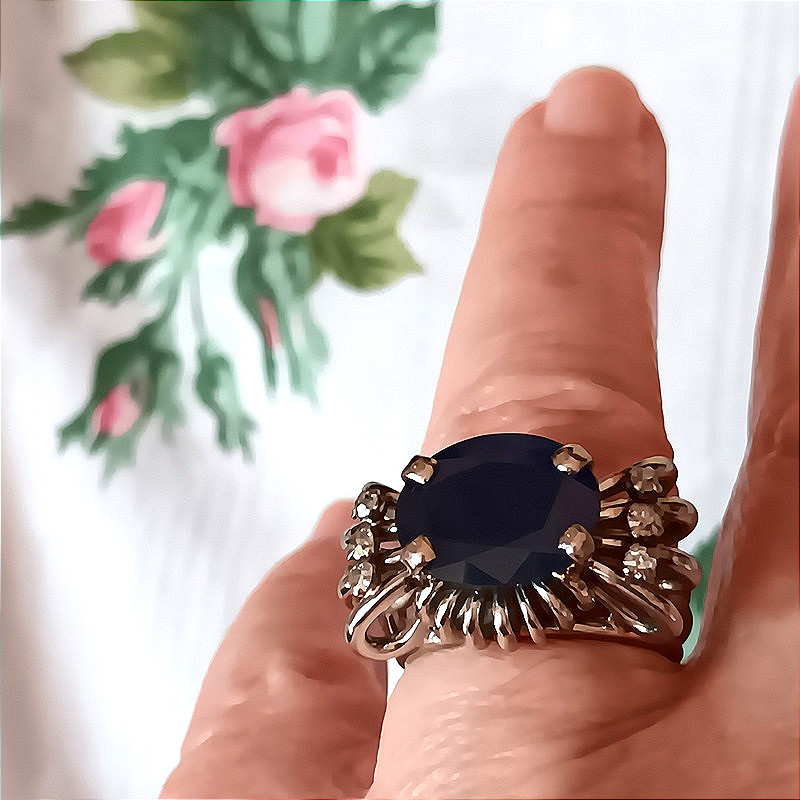 Important Modernist Gold Sapphire And Diamond Ring From The Art Deco Period, 1930-1940 -photo-6